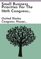 Small_business_priorities_for_the_116th_Congress
